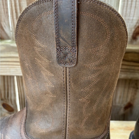 Ariat Brown Leather & Suede Groundbreaker Soft Round Toe Work Boots Size 11EE - Picture 5 of 15